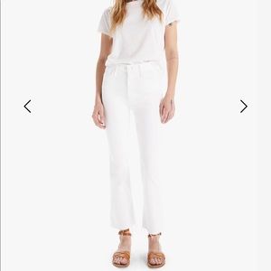 Mother denim Hustler Ankle Frey in white